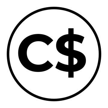 Free Canadian Dollar Money Sign Template to Edit Online