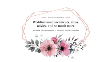 Free Wedding Announcement Youtube Channel Art Template to Edit Online