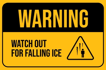 Free Falling Ice Warning Sign Template to Edit Online