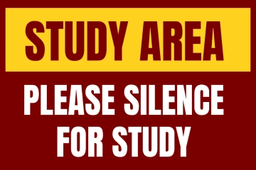 Free Study Area University Sign Template to Edit Online