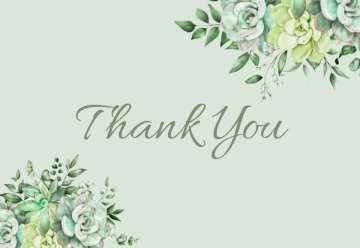 Free Sage Green Thank You Card Template to Edit Online