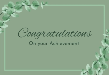 Free Sage Green Congratulation Card Template to Edit Online