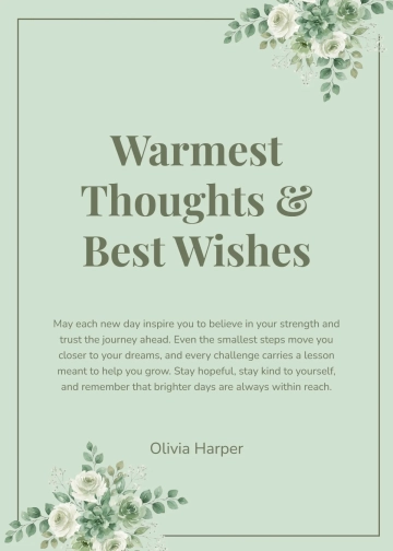 Free Inspirational Sage Green Wishes Template to Edit Online