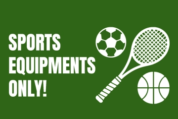 Free Sports Equipment Only Sports Sign Template to Edit Online