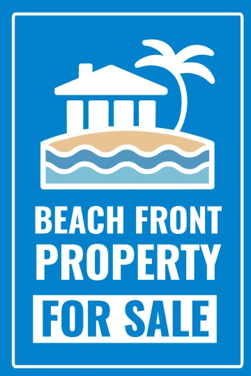 Free Beachfront Property Real Estate Sign Template to Edit Online