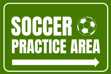 Free Soccer Practice Area Sports Sign Template to Edit Online