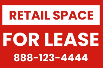 Free Retail Space for Lease Real Estate Sign Template to Edit Online