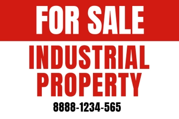 Free Industrial Property Real Estate Sign Template to Edit Online