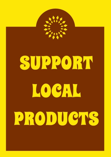 Free Support Local Retail Sign Template to Edit Online