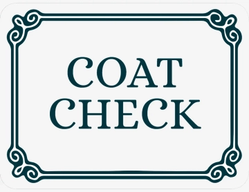 Free Coat Check Trade Show Sign Template to Edit Online