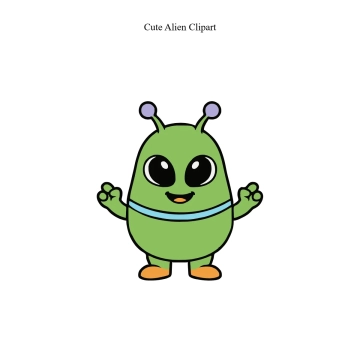 Free Cute Alien Vector Clipart (PNG, SVG) to Edit Online