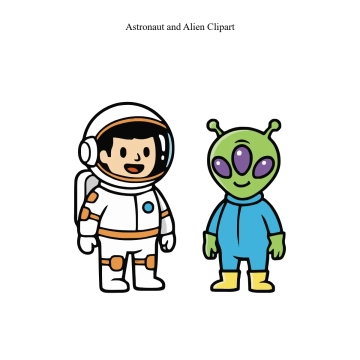 Free Astronaut and Alien Vector Clipart (PNG, SVG) to Edit Online