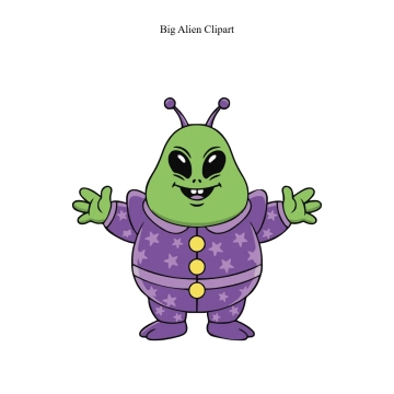 Free Big Alien Vector Clipart (PNG, SVG) to Edit Online