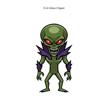 Free Evil Alien Vector Clipart (PNG, SVG) to Edit Online