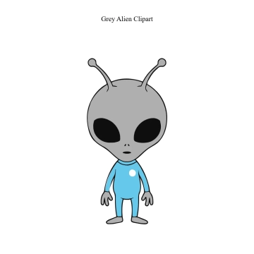 Free Grey Alien Vector Clipart (PNG, SVG) to Edit Online