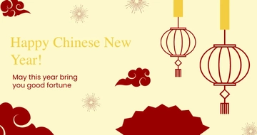 Free Chinese New Year Greeting Facebook Post Template to Edit Online