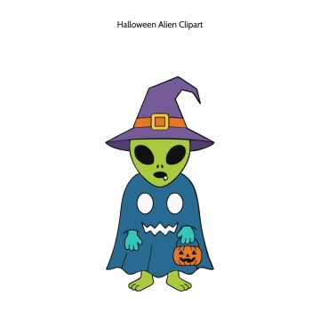 Free Halloween Alien Vector Clipart (PNG, SVG) to Edit Online