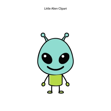Free Little Alien Vector Clipart (PNG, SVG) to Edit Online