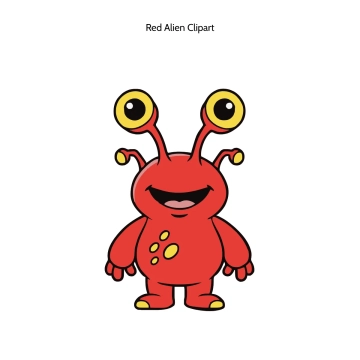 Free Red Alien Vector Clipart (PNG, SVG) to Edit Online