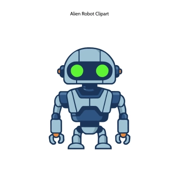 Free Alien Robot Vector Clipart (PNG, SVG) to Edit Online