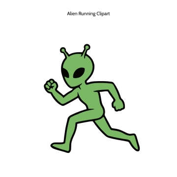 Free Alien Running Vector Clipart (PNG, SVG) to Edit Online