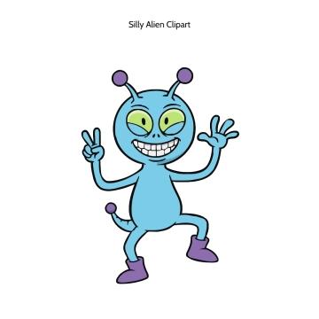 Free Silly Alien Vector Clipart (PNG, SVG) to Edit Online