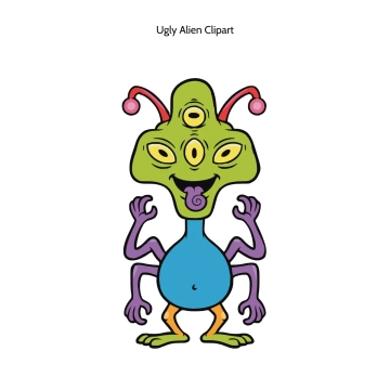 Free Ugly Alien Vector Clipart (PNG, SVG) to Edit Online