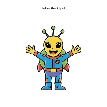 Free Yellow Alien Vector Clipart (PNG, SVG) to Edit Online