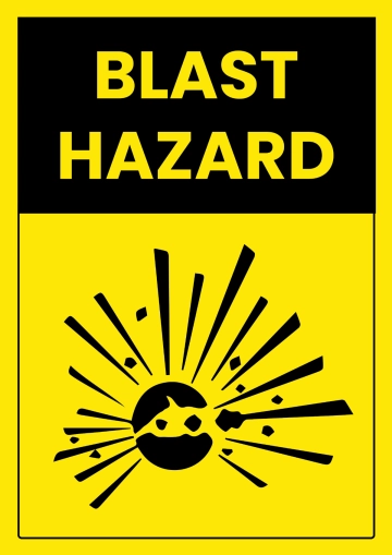 Free Blast Hazard Mining Sign Template to Edit Online