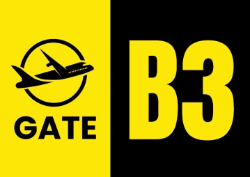 Free Gate Airport Sign Template to Edit Online