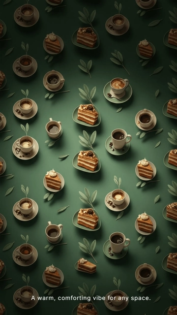 Free Sage Green Cozy Pattern Wallpaper Template to Edit Online
