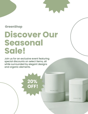 Free Sage Green Promotion Flyer Template to Edit Online