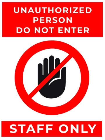 Free Staff Only Trade Show Sign Template to Edit Online