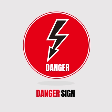 Free Circle Danger Signs Clip Art Template to Edit Online