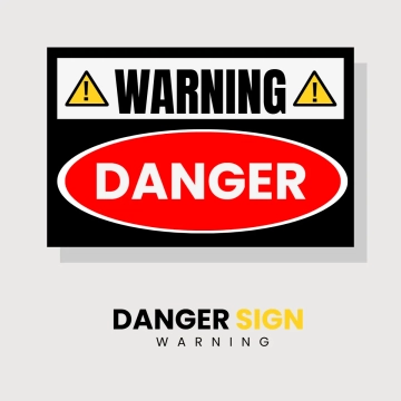 Free Warning Danger Signs Clip Art Template to Edit Online