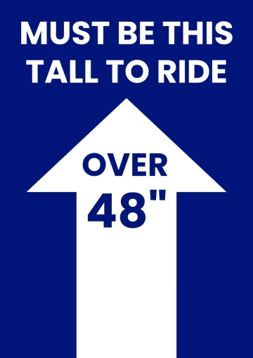 Free Height Restriction Amusement Park Sign Template to Edit Online