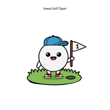 Free Kawaii Golf Vector Clipart (PNG, SVG) to Edit Online