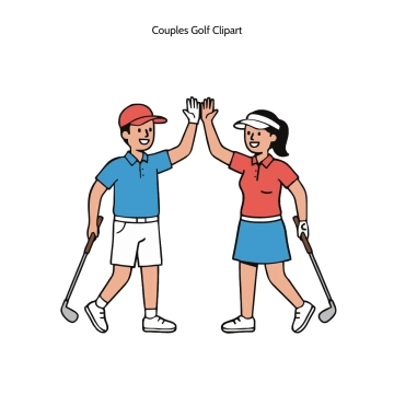 Free Couples Golf Vector Clipart (PNG, SVG) to Edit Online