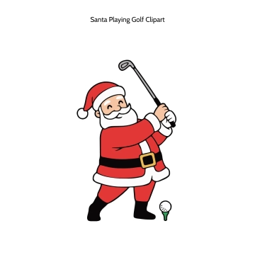 Free Santa Playing Golf Vector Clipart (PNG, SVG) to Edit Online