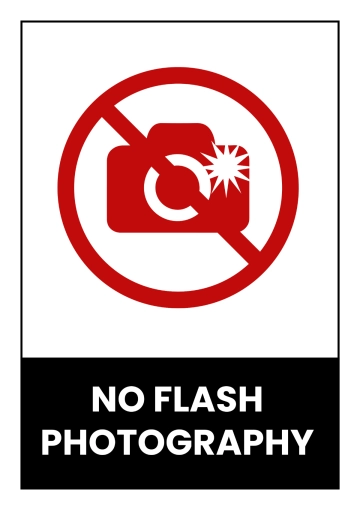 Free No Flash Photography Theme Park Sign Template to Edit Online