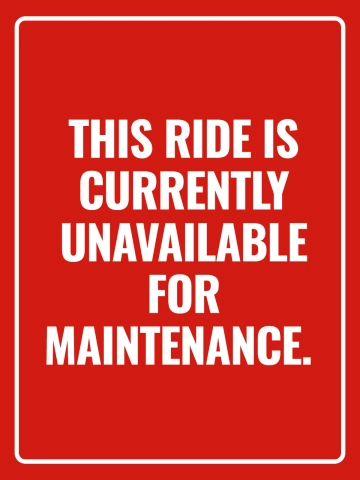 Free Ride Temporarily Closed Amusement Park Sign Template to Edit Online