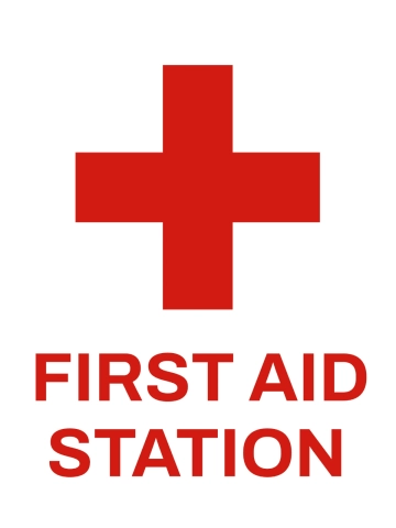 Free First Aid Station Amusement Park Sign Template to Edit Online