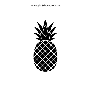 Free Pineapple Silhouette Vector Clipart (PNG, SVG) to Edit Online