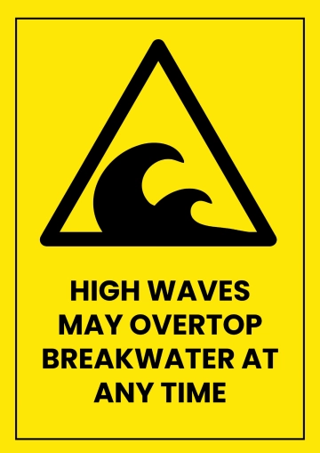 Free High Waves Seaport Sign Template to Edit Online