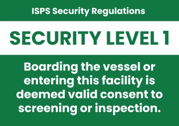 Free ISPS Security Level 1 Seaport Sign Template to Edit Online