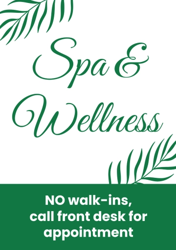 Free Spa Hotel Sign Template to Edit Online