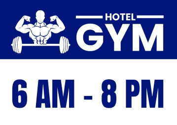 Free Hotel Gym Sign Template to Edit Online