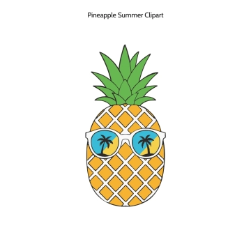 Free Pineapple Summer Vector Clipart (PNG, SVG) to Edit Online
