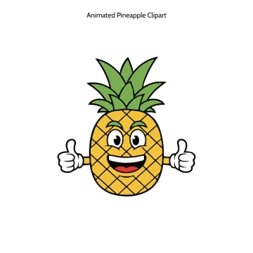 Free Animated Pineapple Cartoon Vector Clipart (PNG, SVG) to Edit Online