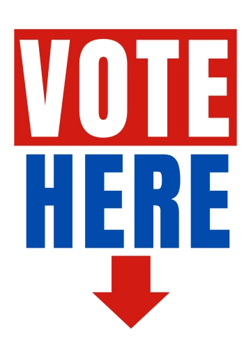 Free Official Voting Location Political Sign Template to Edit Online